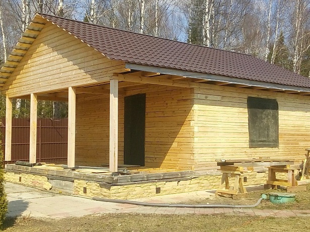 Дом и баня из бруса, Павлов-Посад, построен в осень 2017 г. отделка 2018-2019 г.