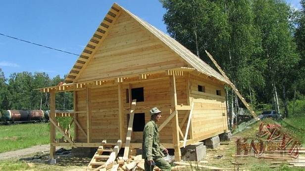 Строительство дома 7х9 из бруса, Москва