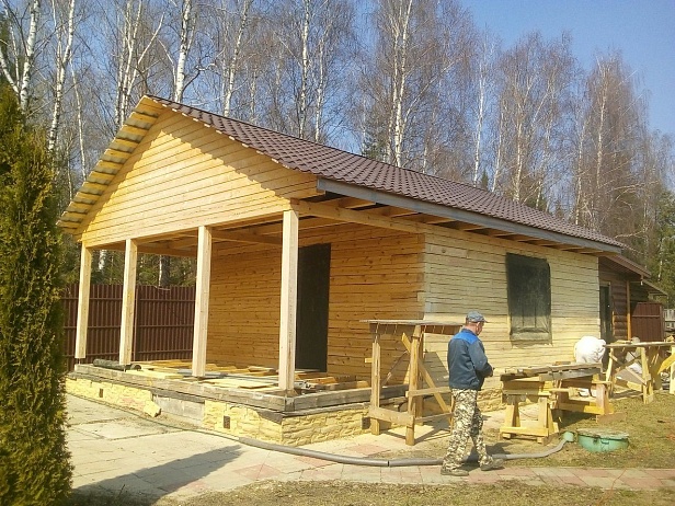 Дом и баня из бруса, Павлов-Посад, построен в осень 2017 г. отделка 2018-2019 г.